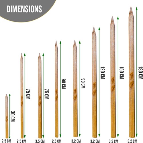 Garden stakes thick wooden - garden,