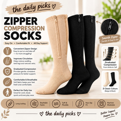 Zip compression socks - zip, closed