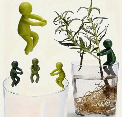 Green plastic plant - plastic,