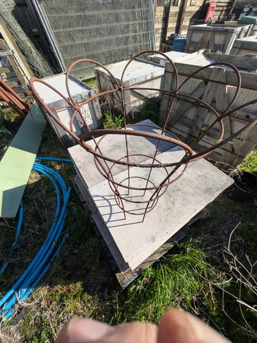 Rustic metal plant supports