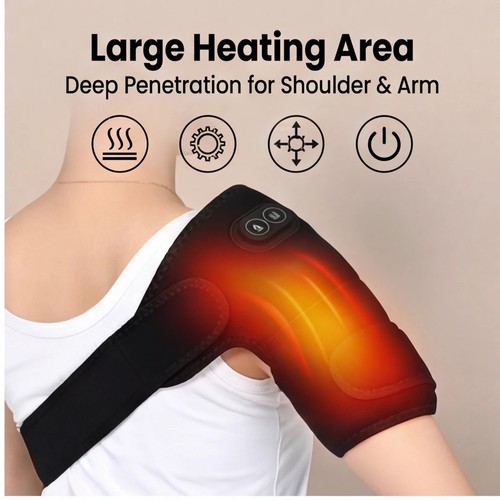 Heated shoulder brace massage - heated,