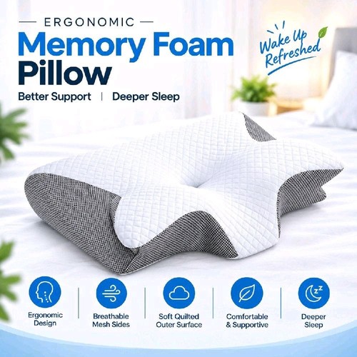 Ergonomic memory foam pillow - memory,
